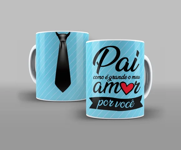 Caneca Dia dos Pais Pai Como É Grande o Meu Amor Por Você
