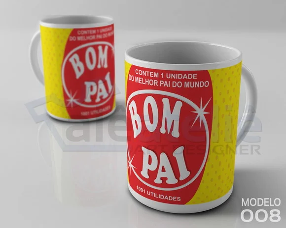 Caneca Dia dos Pais Personalizada - Bom Pai 1001 Utilidades