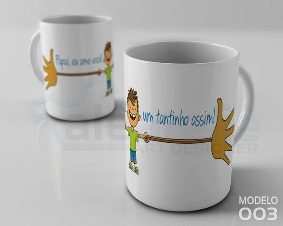 Caneca Dia dos Pais Personalizada - Papai Eu Amo Você Assim