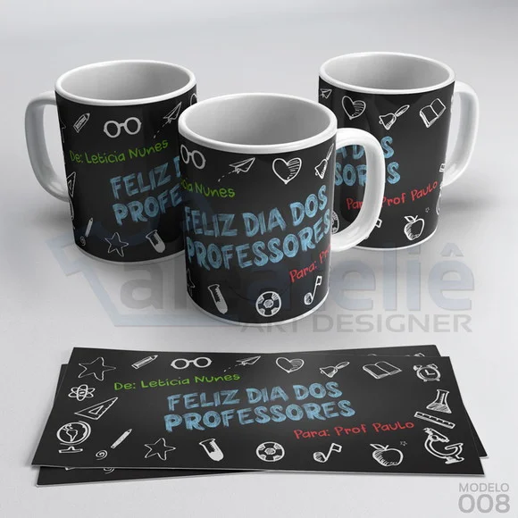 Caneca Dia dos Professores Personalizada com Nome