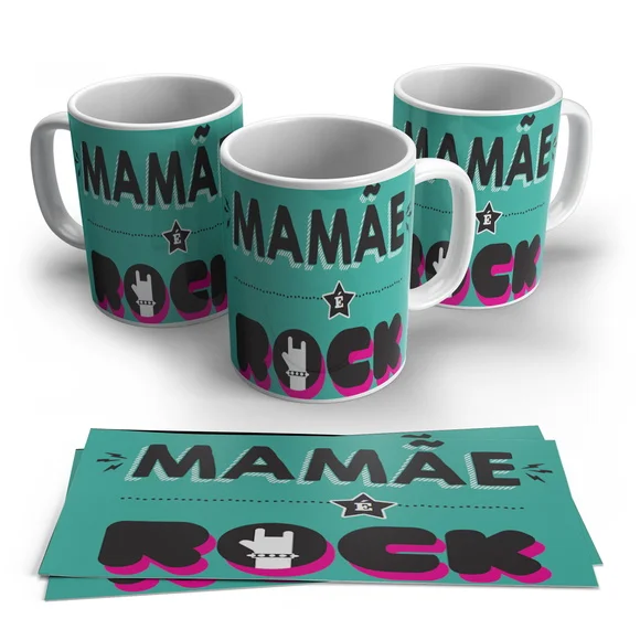 Caneca Mamãe é Rock