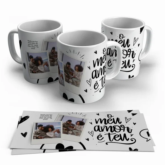 Caneca o Meu Amor É Teu Personalizada com Fotos