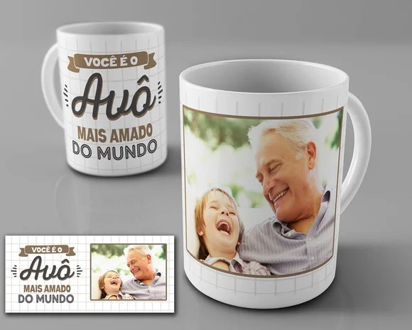 Caneca Personalizada Para Avô com foto