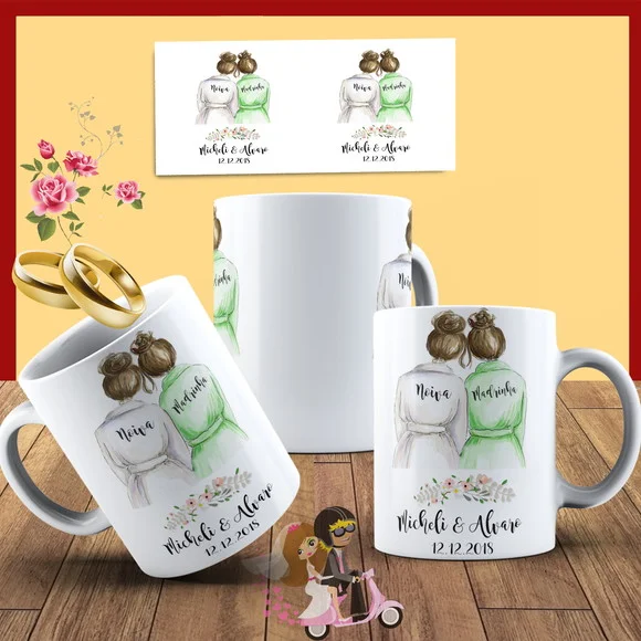 Caneca Personalizada Para Madrinha de Casamento