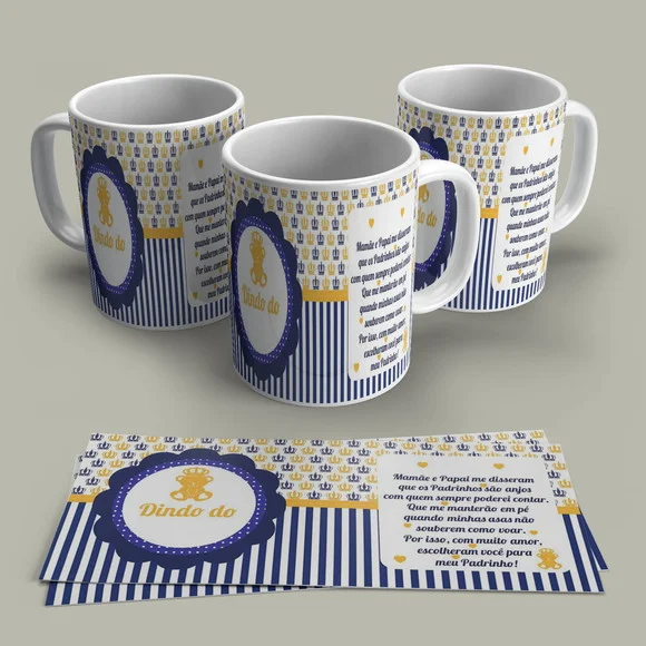 Caneca Porcelana Dindo