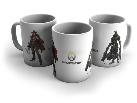 Caneca Porcelana Gamer Overwatch