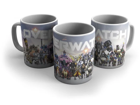 Caneca Porcelana Gamers Overwatch