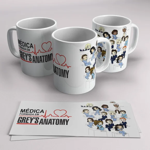 Caneca Porcelana Greys Anatomy
