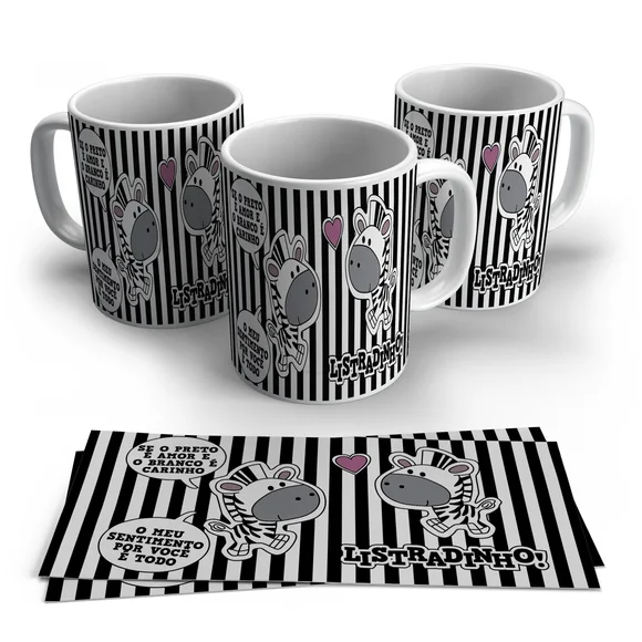 Caneca Porcelana Listradinho