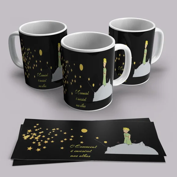 Caneca Porcelana Pequeno Príncipe