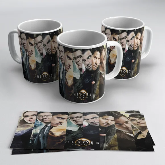 Caneca Porcelana Série Heroes