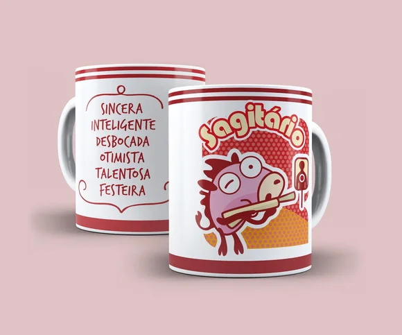 Caneca Porcelana Signos -Sagitário