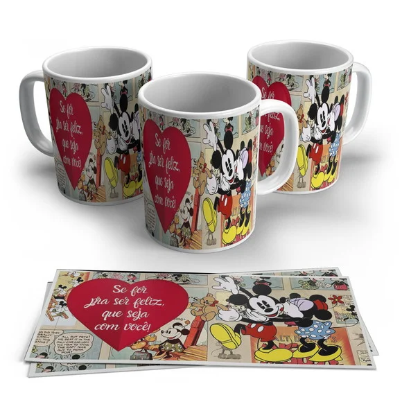 Caneca Se For Pra Ser Feliz que seja com Você