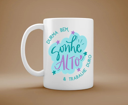 Caneca Sonhe Alto