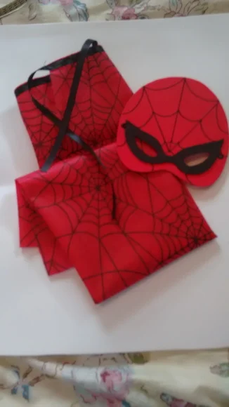 Capa e máscara Homem ou mulher aranha