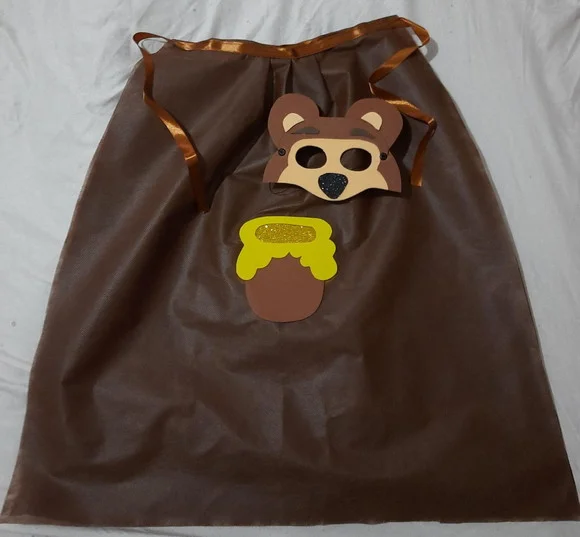 Capa e máscara urso