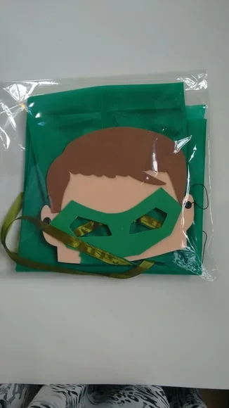Capa,máscara e braceletes Lanterna verde