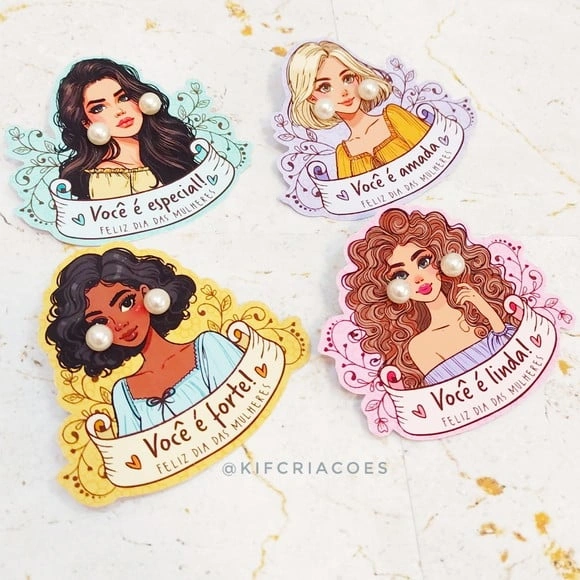 Card com Brinco Dia das Mulheres
