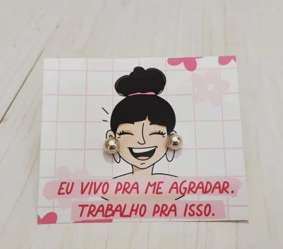 Card com Brinco Dia das Mulheres