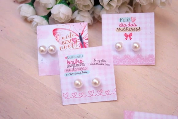 Card com Brinco Dia das Mulheres