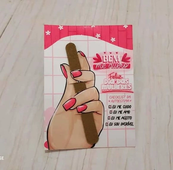 Card com Lixa de Unha Dia das Mulheres