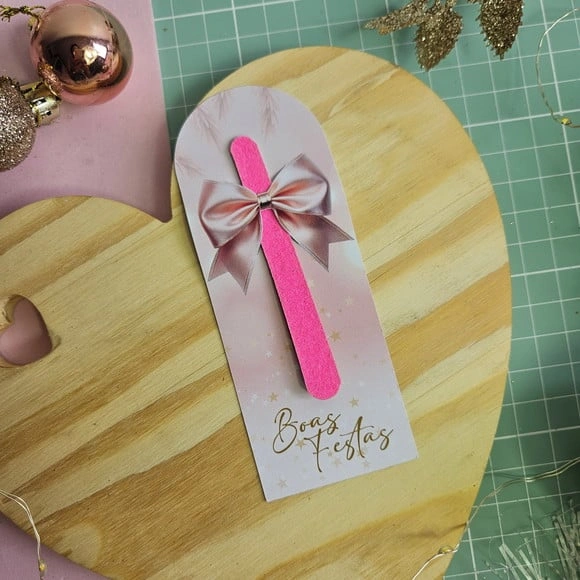 Card com Lixa de Unha Natal