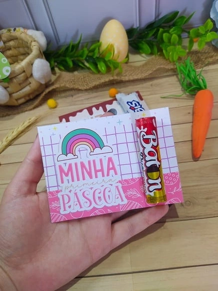 Card para Chocolate Batom Pascoa