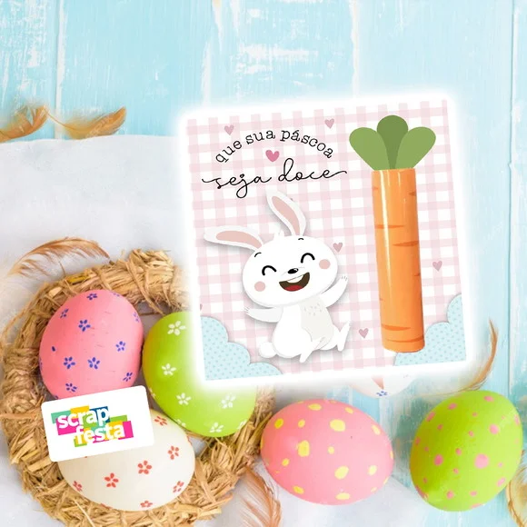 Card para Chocolate Baton/bis Personalizado Festa Páscoa