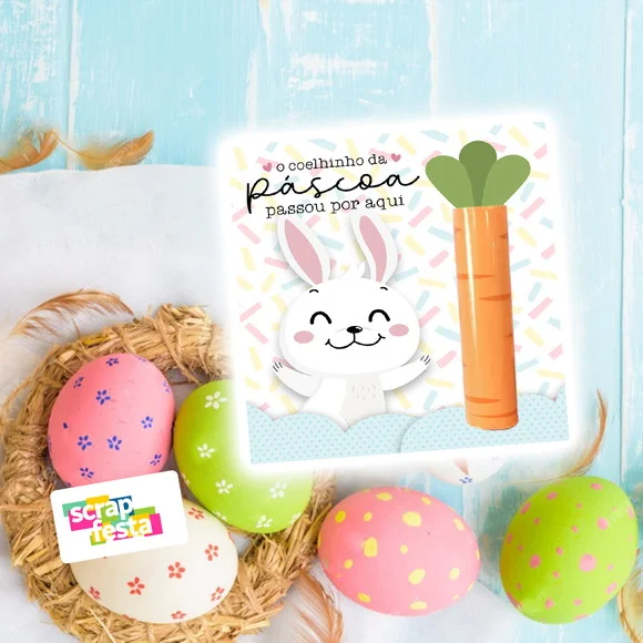 Card para Chocolate Baton/bis Personalizado Festa Páscoa