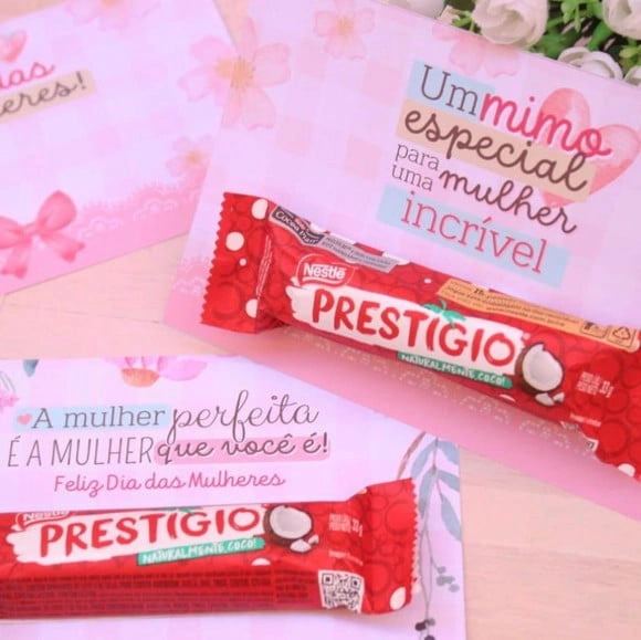 Card para Chocolate Prestigio Dia das Mulheres