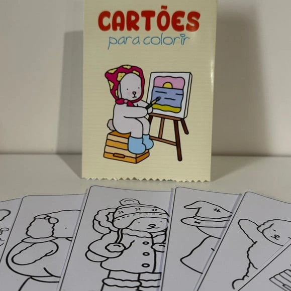 Card para Colorir Tema Bobbie Goods