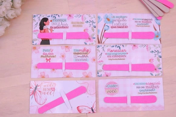 Card para Lixa de Unha Dia das Mulheres