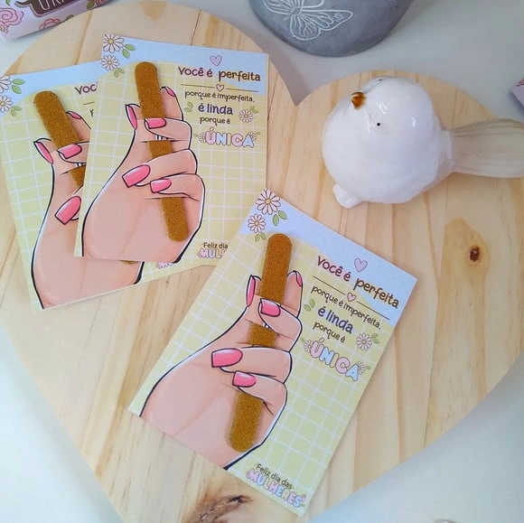 Card para Lixa de Unha Dia das Mulheres