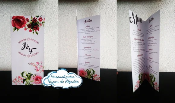 Cardápio/Menu - Casamento