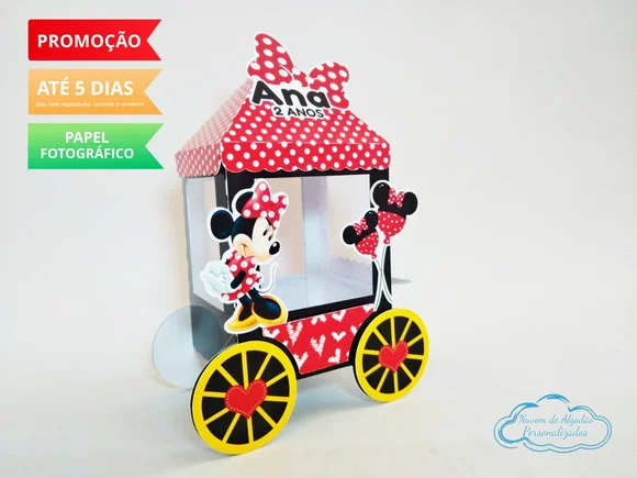 Carrinho de Pipoca minnie