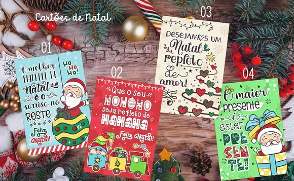 Cartão de Natal 50 Unidades