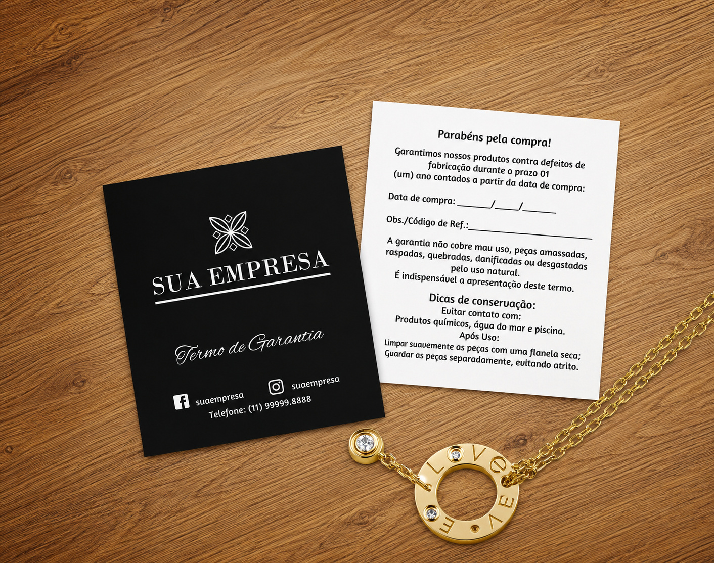Certificado de Garantia Personalizado 200 Un.