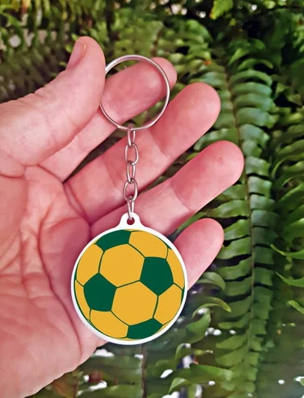 Chaveiro Bola de Futebol - Lembrancinha Futebol +card e Emb.