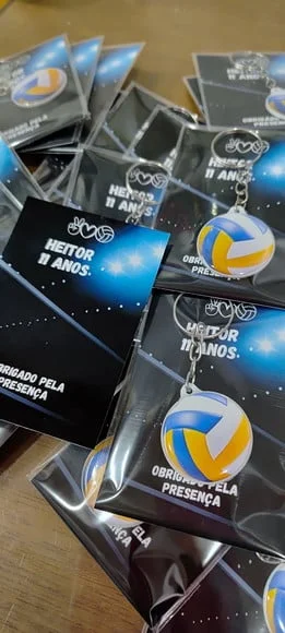 Chaveiro Bola de Vôlei * + Card e Embalagem