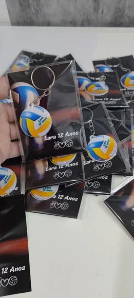Chaveiro Bola de Vôlei * + Card e Embalagem