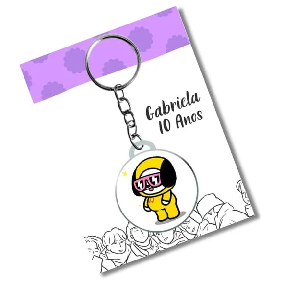 Chaveiro Bts Kpop + Card e Embalagem *adesivado