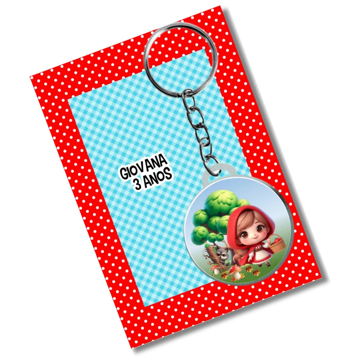 Chaveiro Chapeuzinho Vermelho  +card e embalagem * adesivado Mod1