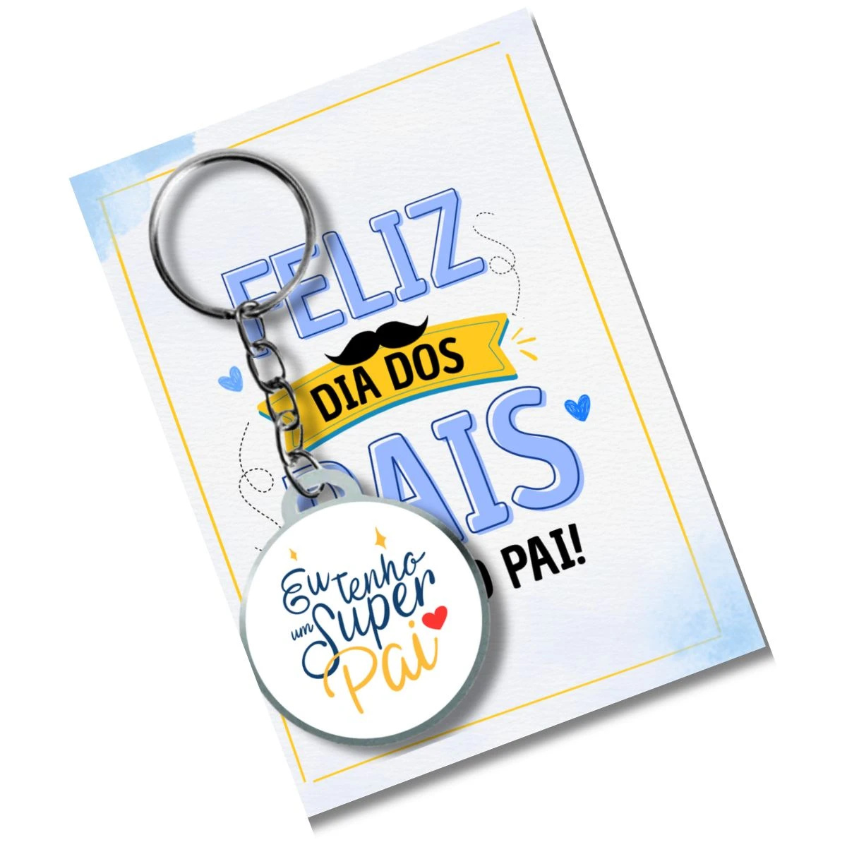 Chaveiro Dia dos pais mod10 +card e embalagem * adesivado