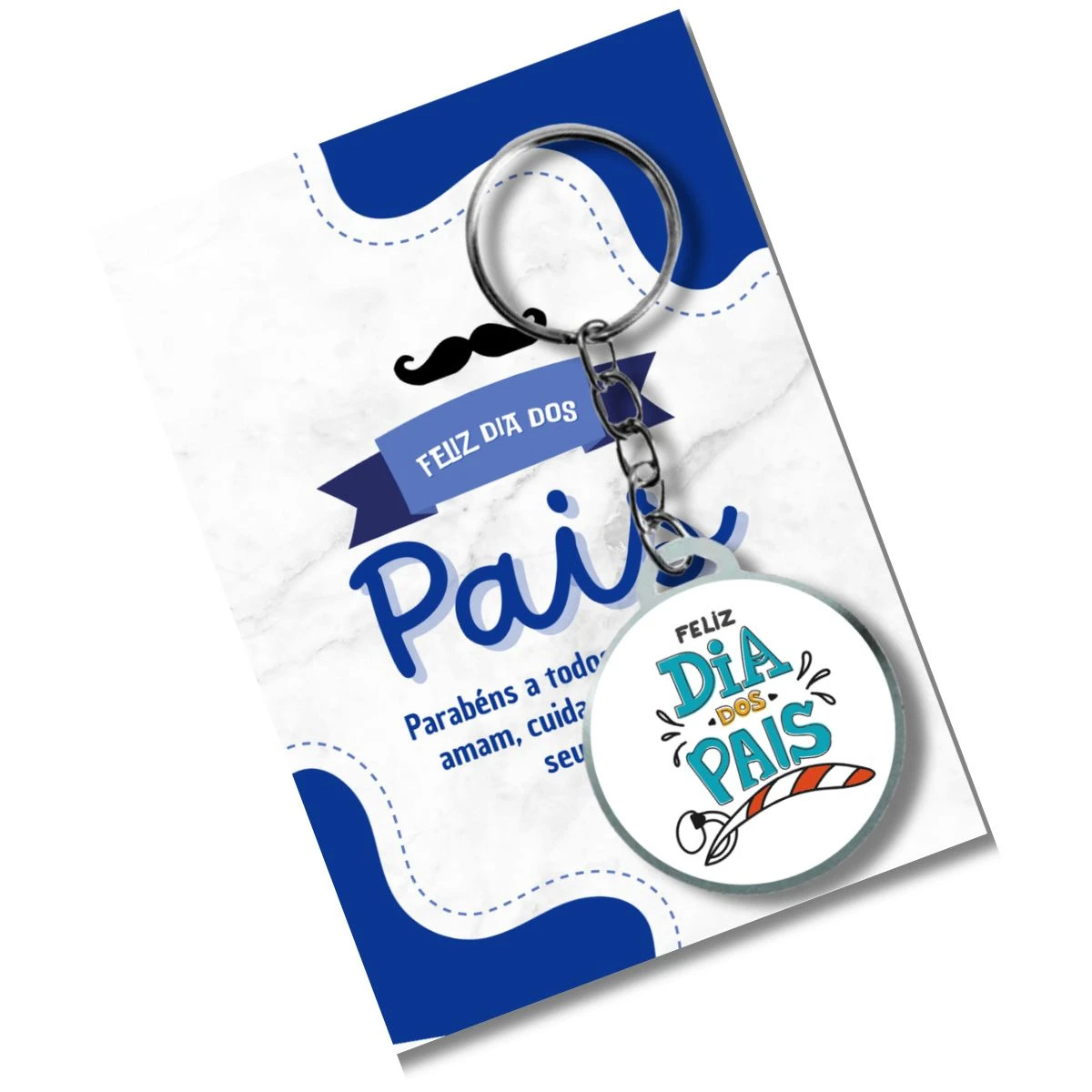 Chaveiro Dia dos pais mod12 +card e embalagem * adesivado