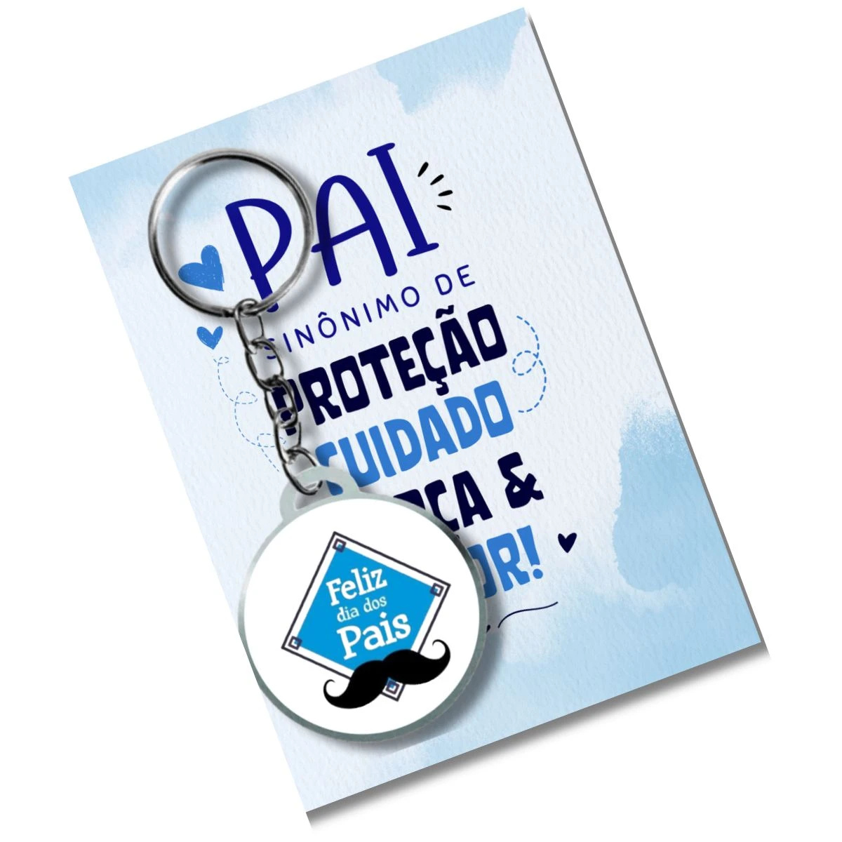Chaveiro Dia dos pais mod13 +card e embalagem * adesivado