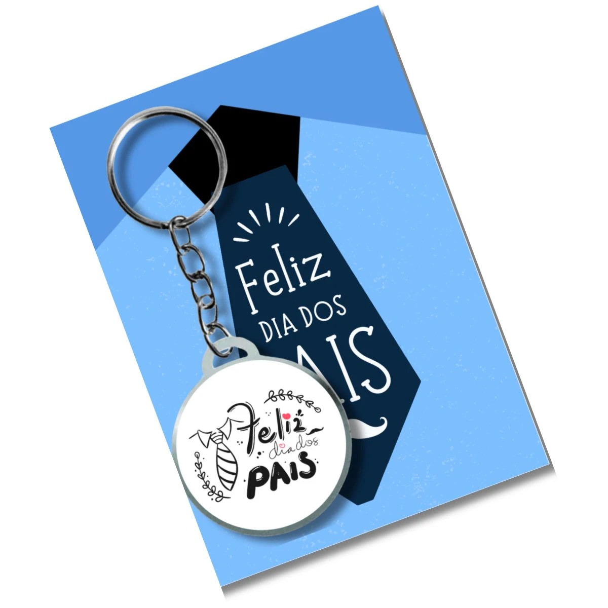 Chaveiro Dia dos pais mod14 +card e embalagem * adesivado