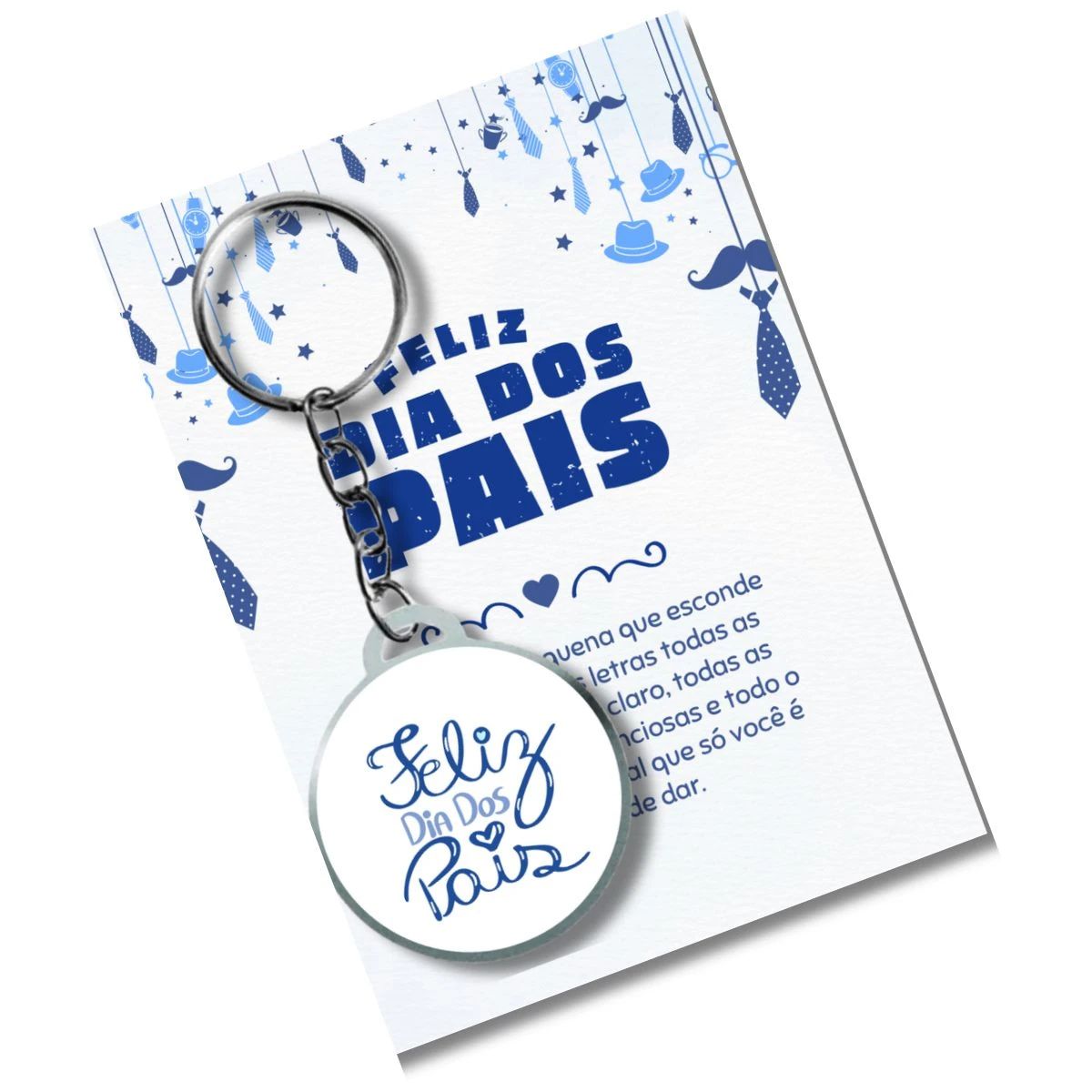 Chaveiro Dia dos pais mod2  +card e embalagem * adesivado