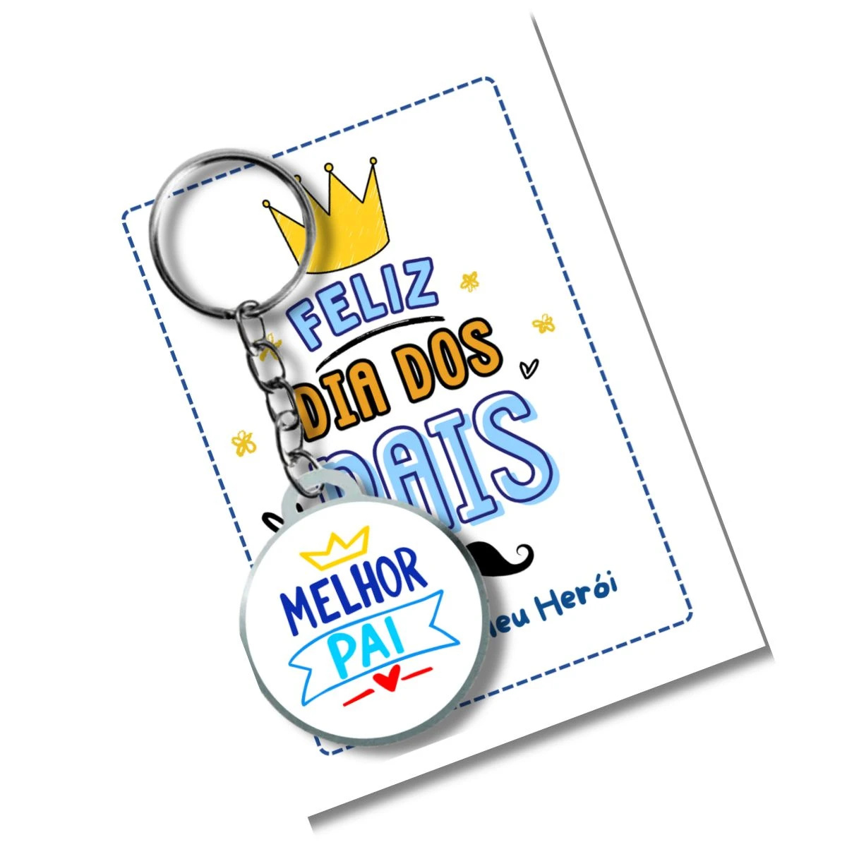 Chaveiro Dia dos pais mod5 +card e embalagem * adesivado