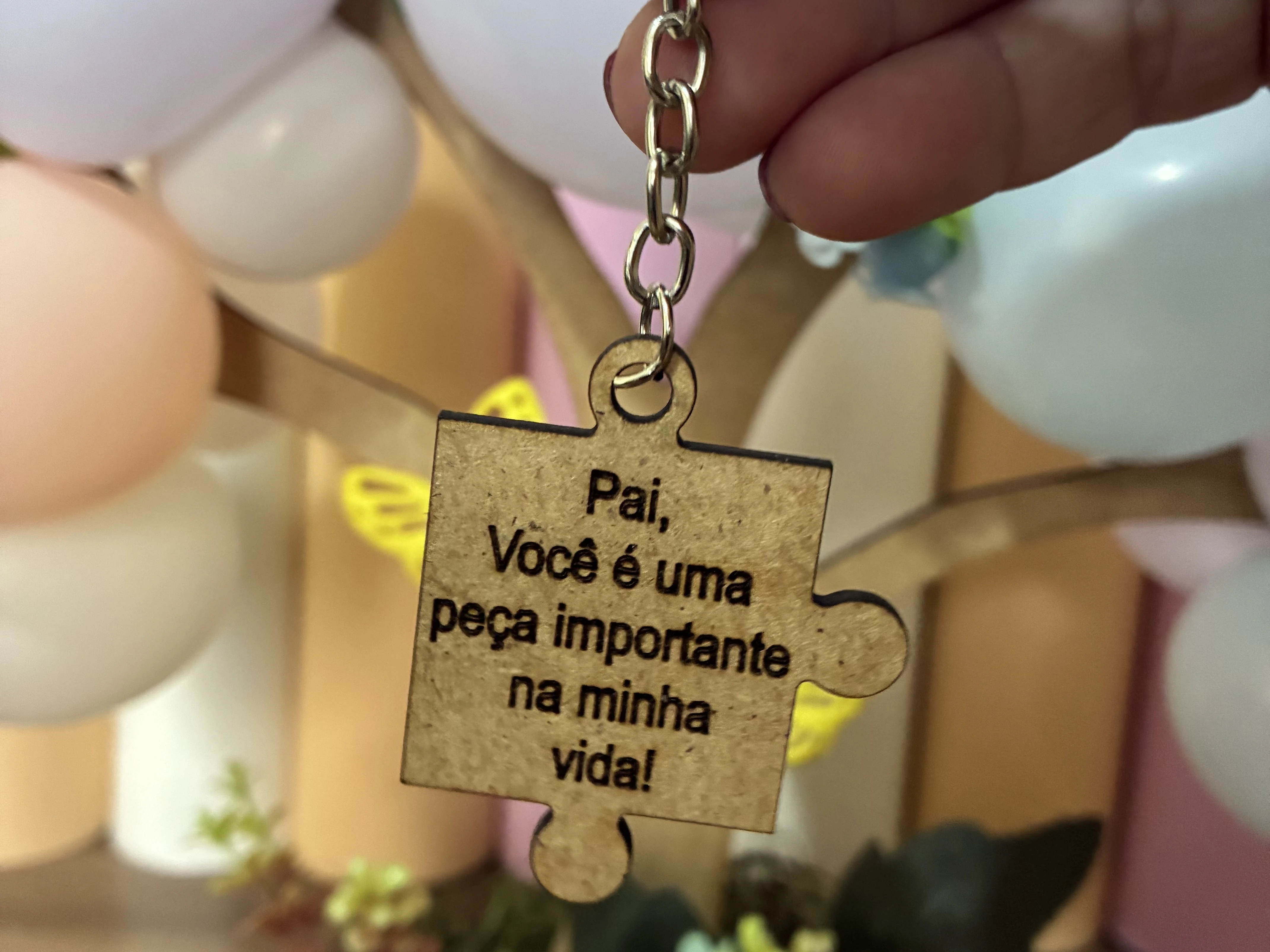 Chaveiro em mdf personalizado com frase