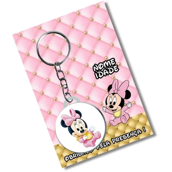 Chaveiro Minnie Baby + Card e Embalagem * Adesivado